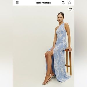 Reformation one shouldered Evelyn Dress in Aliso